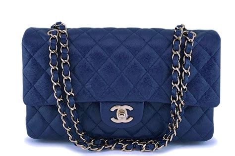 chanel navy blue caviar|CHANEL.